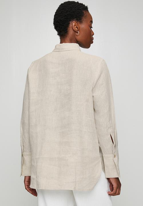 Wmn Leela Linen Shirt - Stone