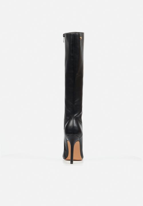 Miss Black - Boss 35 gold toe long heel boot - black