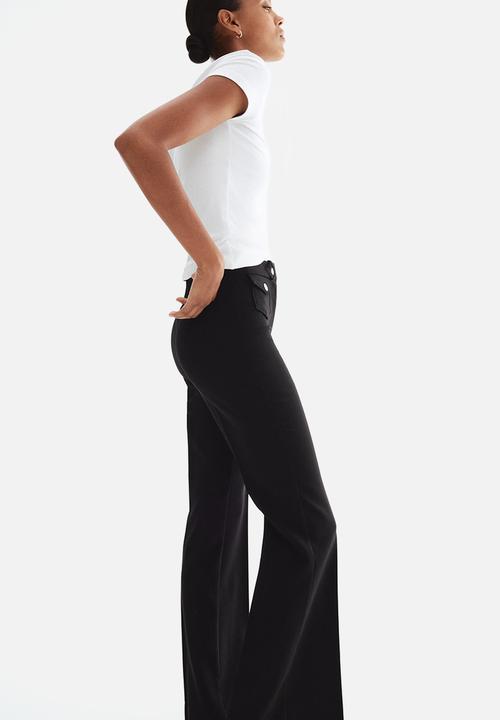 H&M - Flared trousers - black