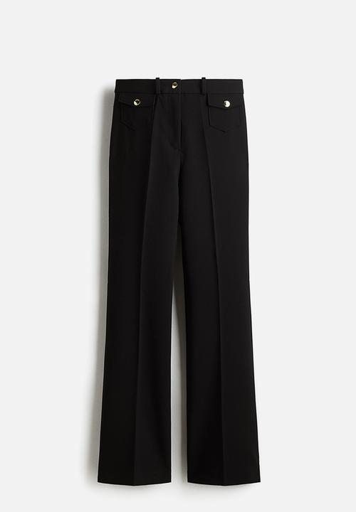 H&M - Flared trousers - black