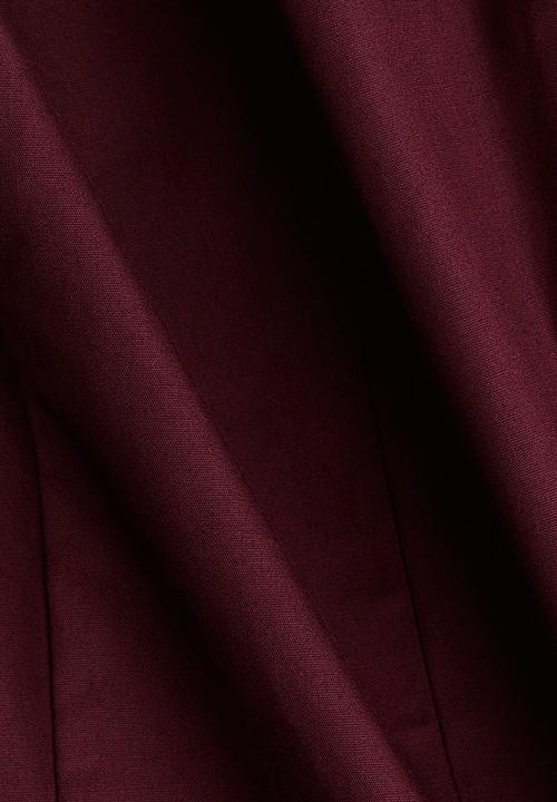 H&M - Poplin strappy dress - burgundy 