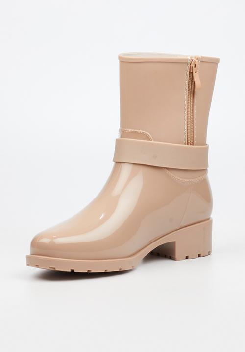 Viabeach - Cloudy 2 gold buckle rain ankle boot - taupe