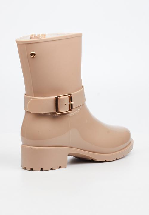 Viabeach - Cloudy 2 gold buckle rain ankle boot - taupe
