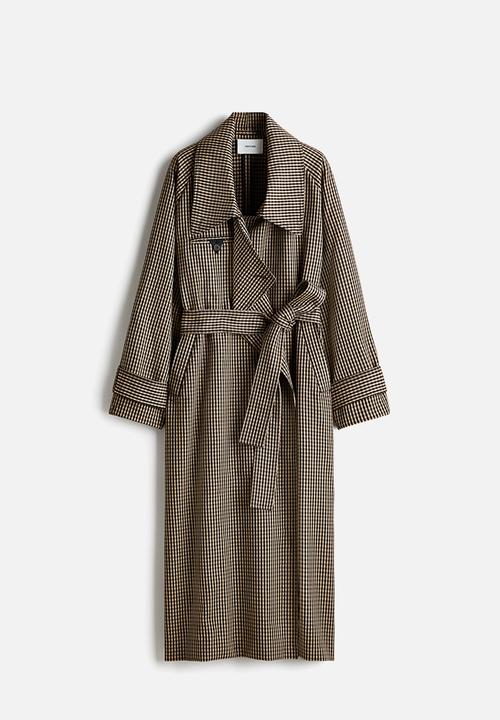 H&M - H&M Studio: Long wool coat - black gingham check 