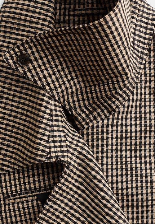 H&M - H&M Studio: Long wool coat - black gingham check 