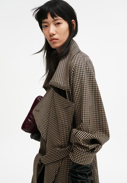 H&M - H&M Studio: Long wool coat - black gingham check 