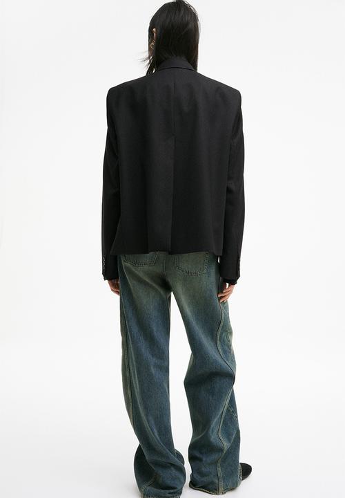 H&M - H&M Studio: Single-breasted wool-blend blazer - black