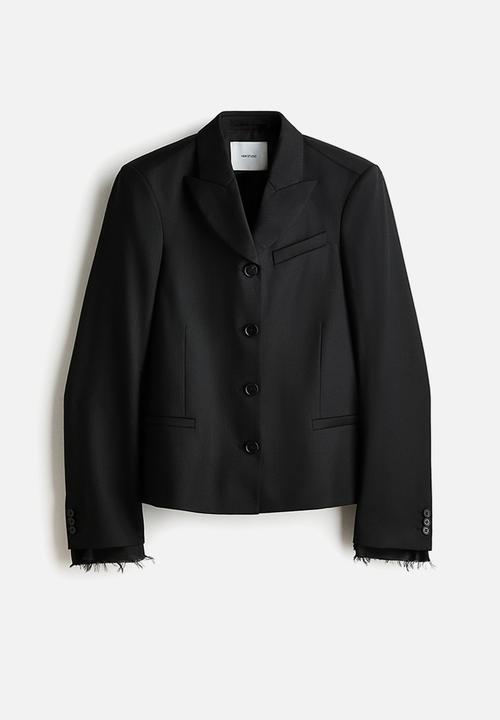 H&M - H&M Studio: Single-breasted wool-blend blazer - black