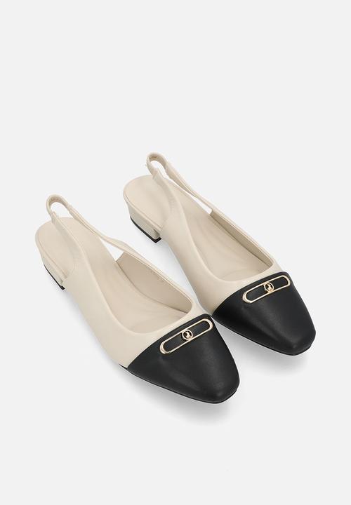 POLO - Toe cap slingback - off white