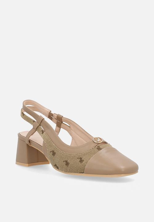 POLO - Toe cap block heel - stone