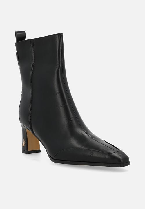 POLO - Slim block heel ankle boot - black