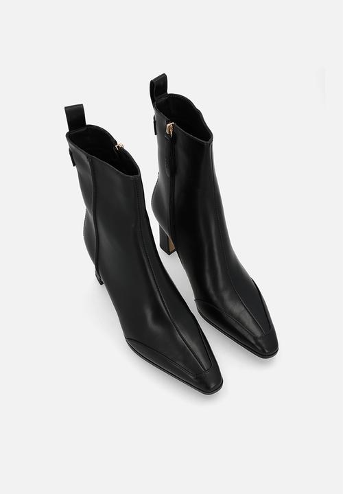 POLO - Slim block heel ankle boot - black