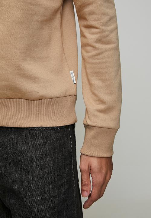 Ben Sherman - Chenille Bear Applique Crew Sweater - Cornstalk