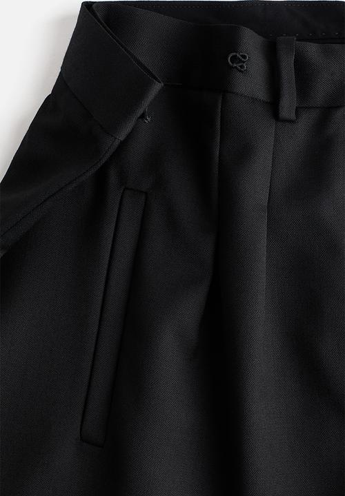 H&M - H&M Studio: Wool-blend tailored trousers - black