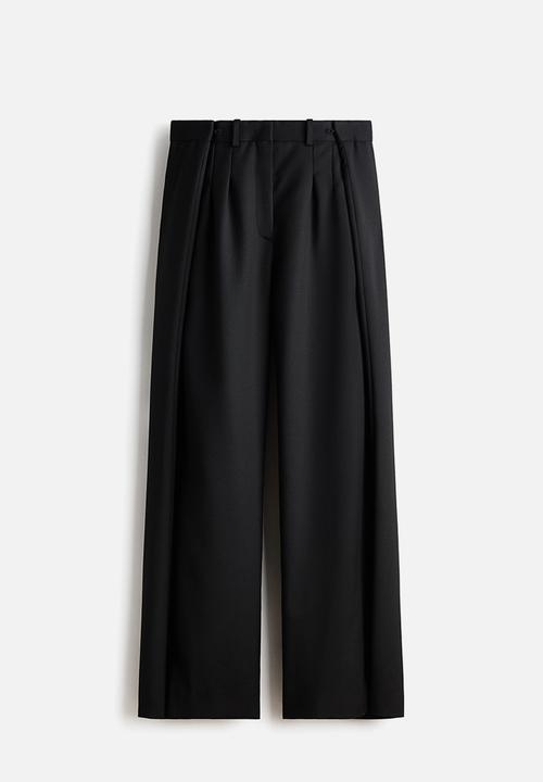 H&M - H&M Studio: Wool-blend tailored trousers - black