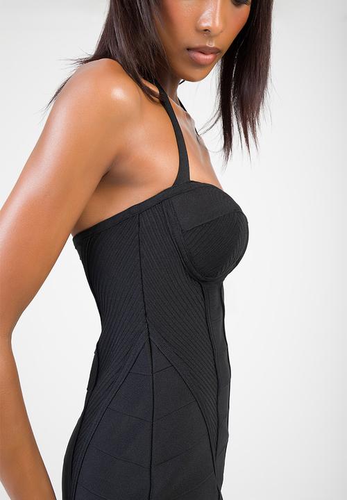 SISSY BOY - Talk About Us Mini Dress Bandage Mini Dress With Cups - Black