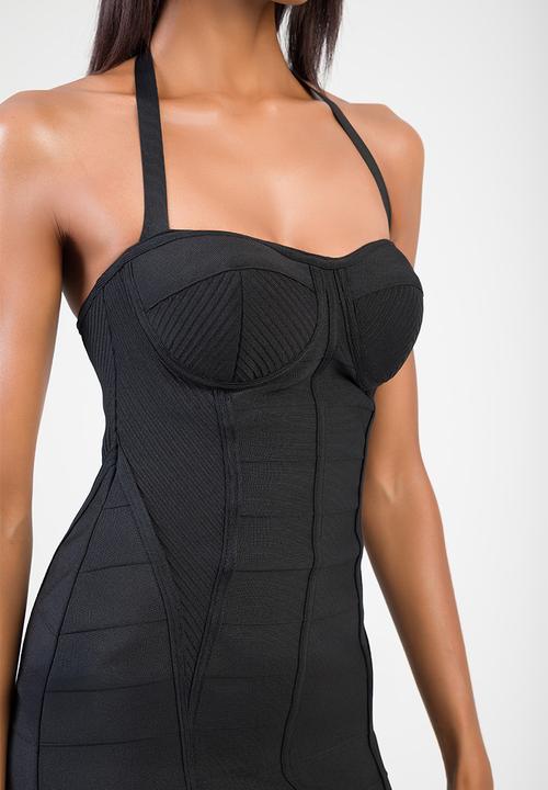 SISSY BOY - Talk About Us Mini Dress Bandage Mini Dress With Cups - Black