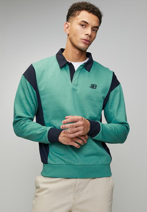 トップス supreme green navy border polo shirt original.jpg