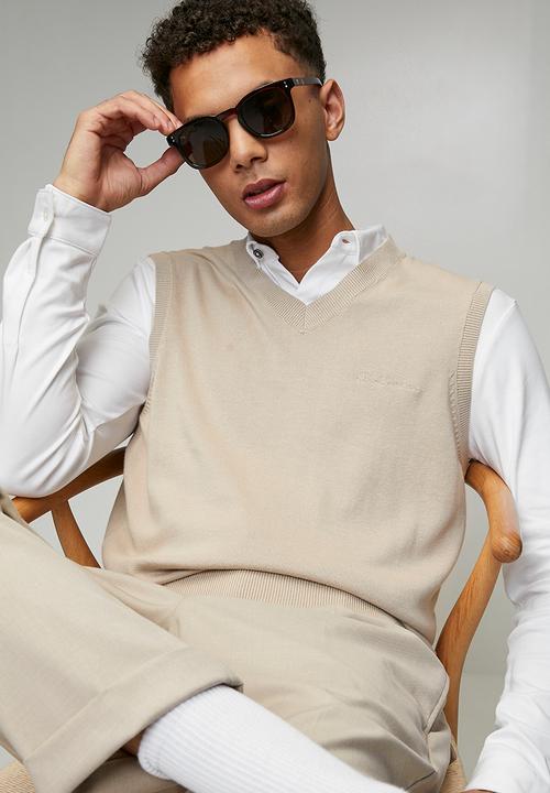 Ben Sherman - Pull Over Knit S/Less - Sustained Grey