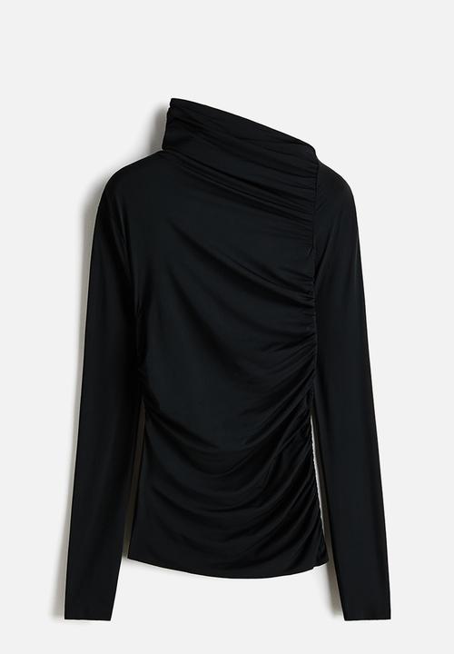 H&M - H&M Studio: Draped top - black