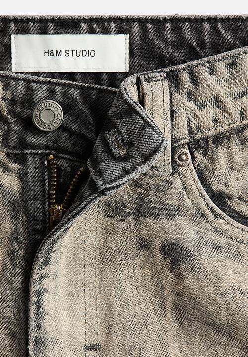 H&M - H&M Studio: Painted-look jeans - grey