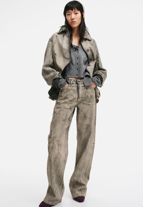 H&M - H&M Studio: Painted-look jeans - grey