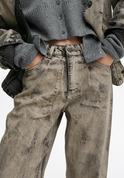 H&M - H&M Studio: Painted-look jeans - grey