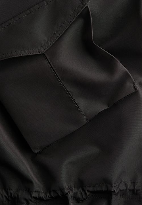 H&M - H&M Studio: Hooded peplum jacket - black