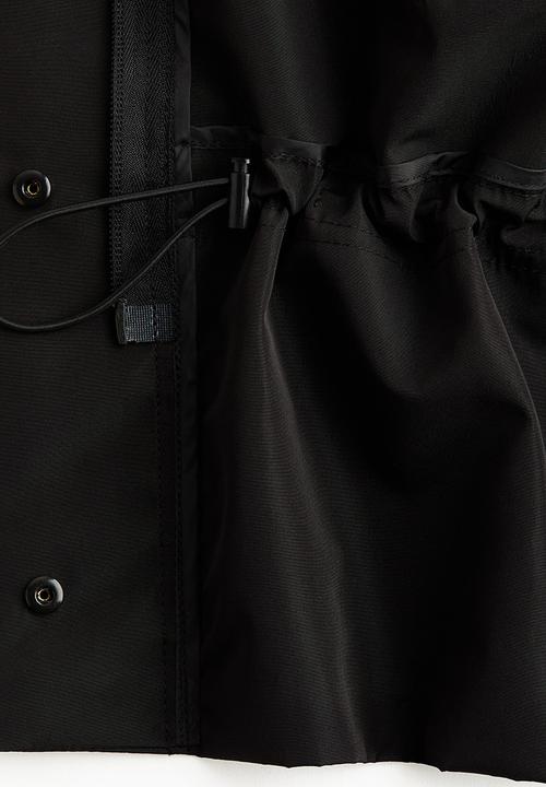 H&M - H&M Studio: Hooded peplum jacket - black