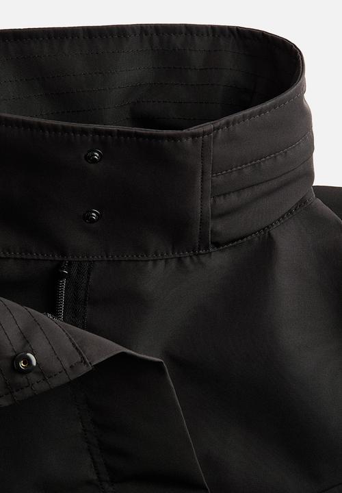 H&M - H&M Studio: Hooded peplum jacket - black