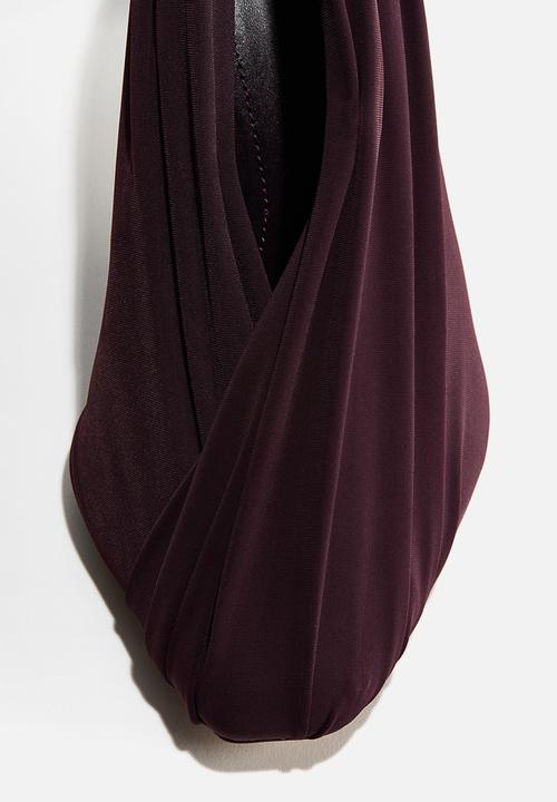 H&M - H&M Studio: Draped court shoes - dark plum purple