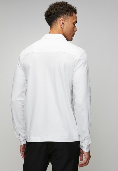 Ben Sherman - Double Knit Interlock Long sleeve shirt - white