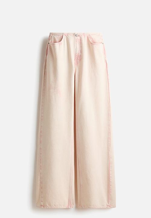 H&M - H&M Studio: Baggy low jeans - pale pink