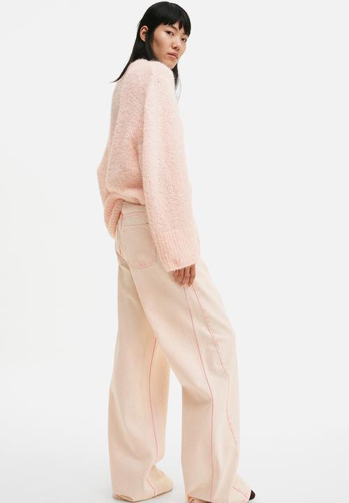 H&M - H&M Studio: Baggy low jeans - pale pink