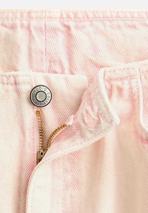 H&M - H&M Studio: Baggy low jeans - pale pink
