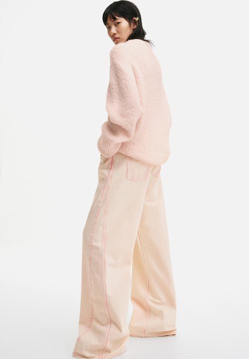 H&M - H&M Studio: Baggy low jeans - pale pink