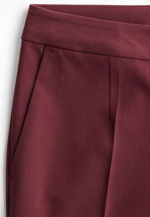 H&M - Tailored trousers - burgundy