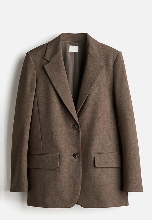 H&M - Long blazer - dark brown 