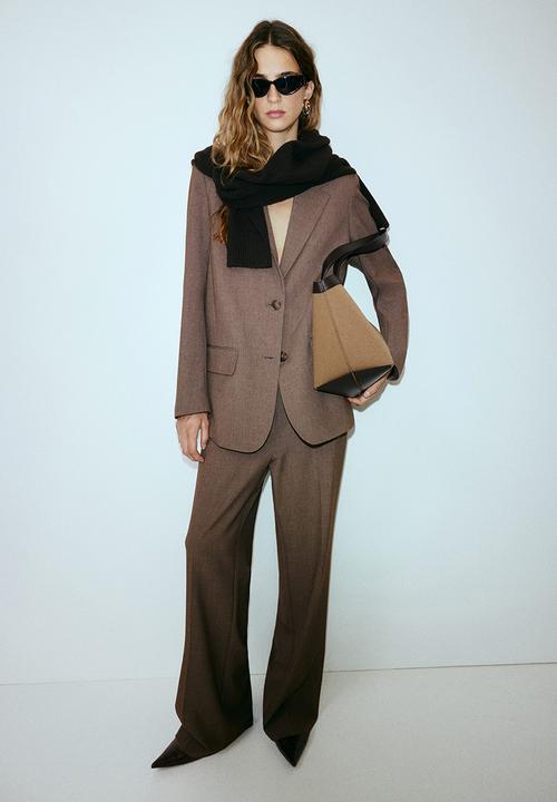 H&M - Long blazer - dark brown 