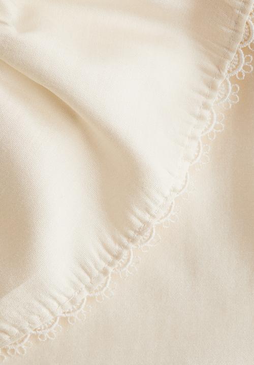 H&M - Tie-front blouse - cream