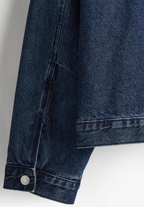H&M - Loose fit hooded denim jacket - dark denim blue