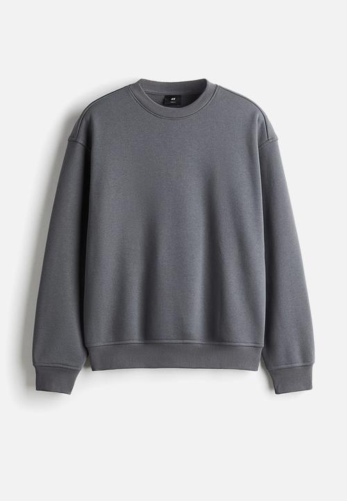Loose fit sweatshirt - dark grey - 1308076007