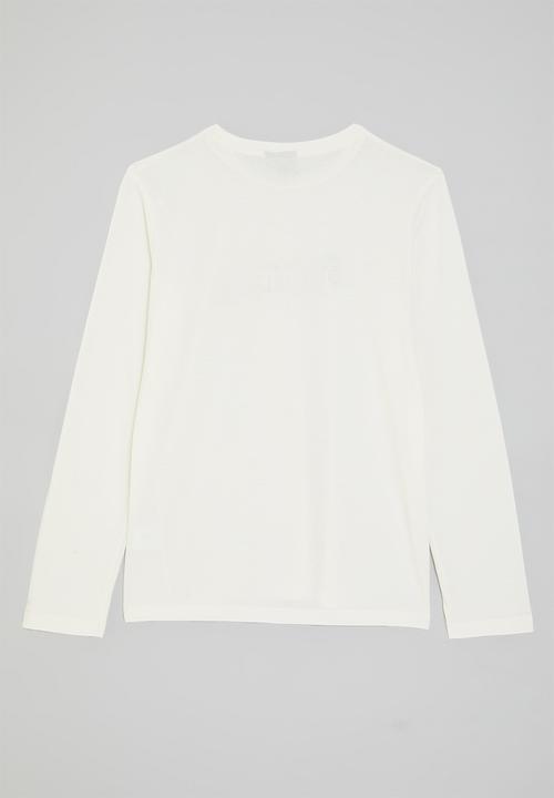 POLO - Kourtney embroidered long sleeve tee - sand
