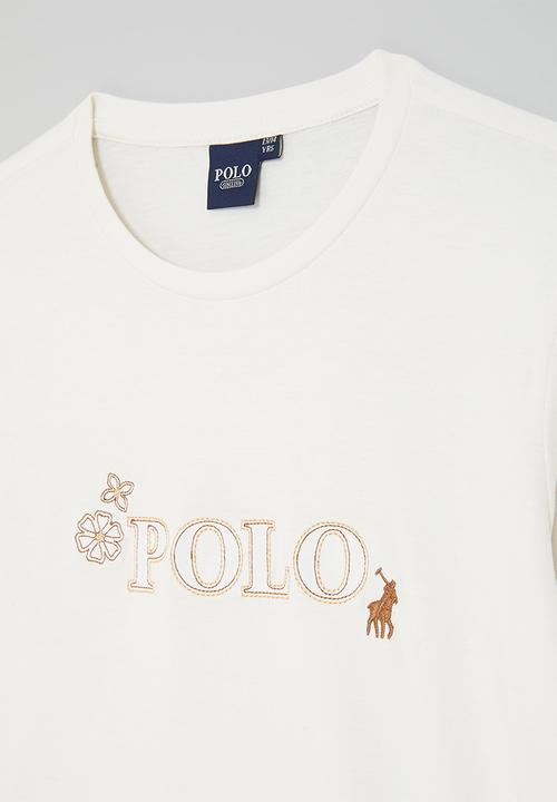 POLO - Kourtney embroidered long sleeve tee - sand