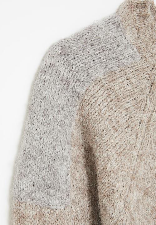 POLO - Boys paul colour blocked knit - oatmeal melange 
