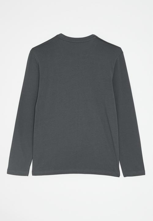 POLO - Boys ashton long sleeve tee - gunmetal