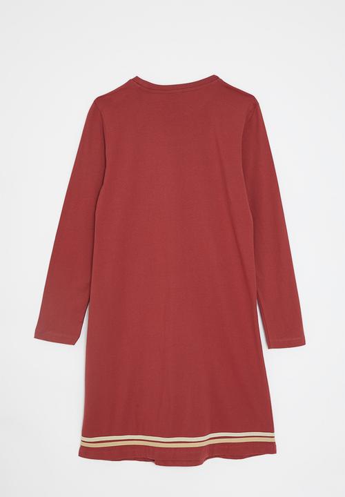 POLO - Emily long sleeve dress - garnet