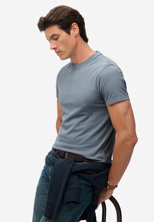 Superdry. - Essential logo emb tee - FL2 - blue 