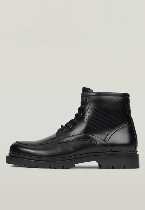 G-STAR - Tyler Boot Mid Moq Lea M - Black leather