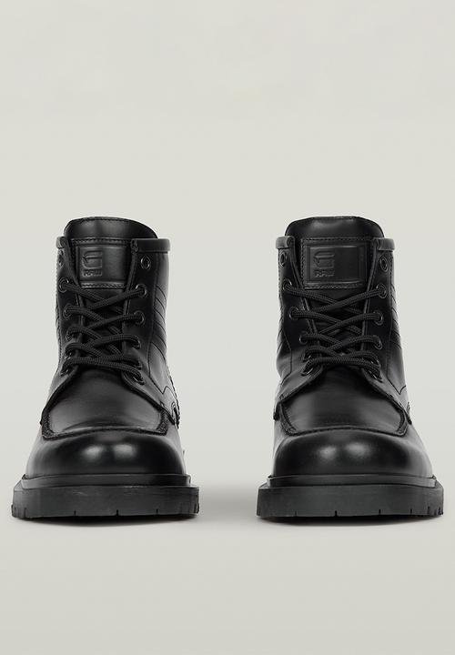 G-STAR - Tyler Boot Mid Moq Lea M - Black leather
